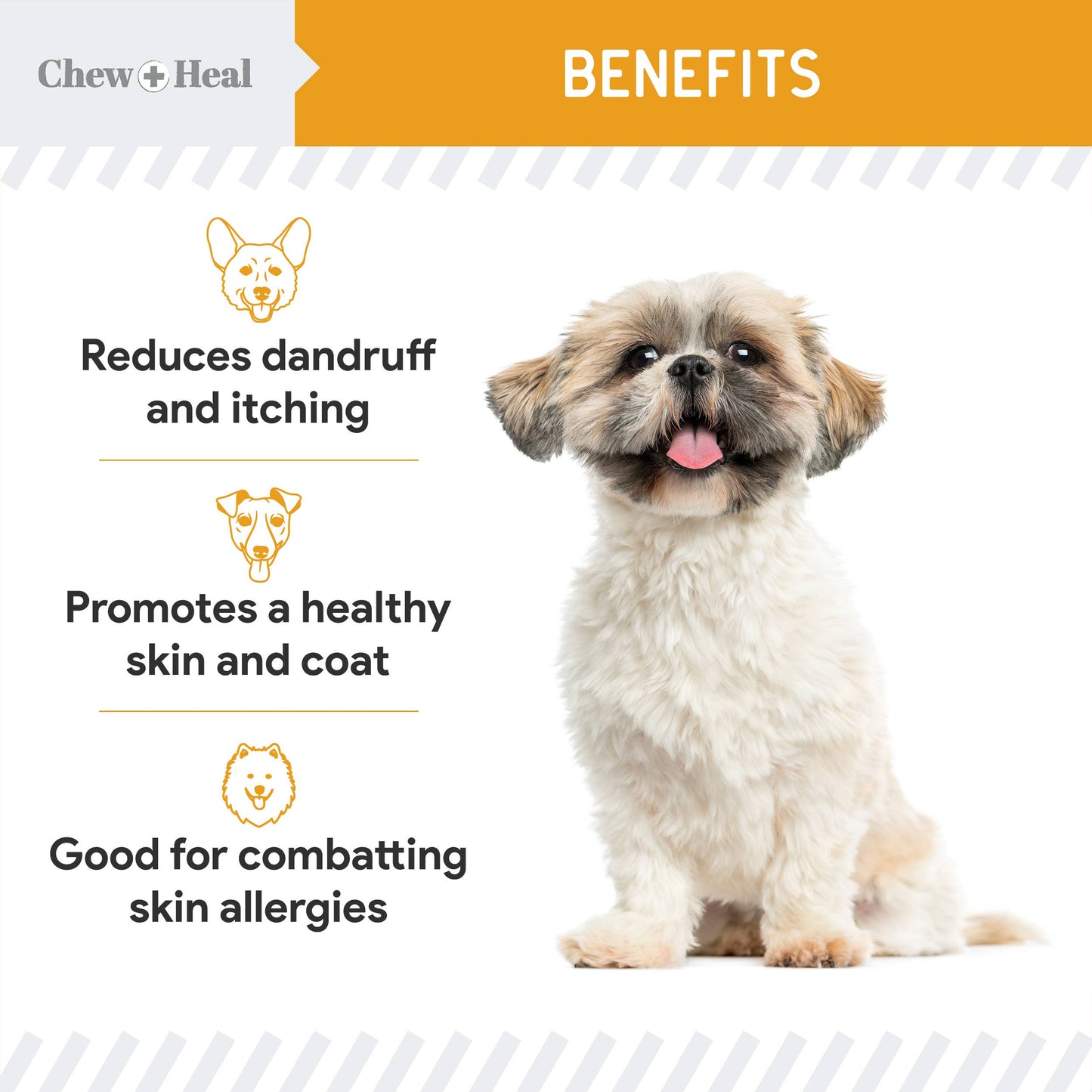 Chew + Heal - Norwegian Salmon Oil Skin & Coat Supplement for Dogs & Cats