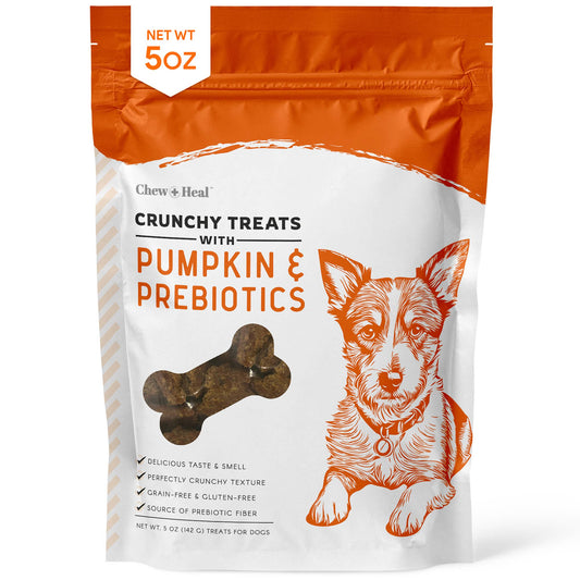 Chew + Heal - Crunchy Treats with Pumpkin & Probiotics for Dogs