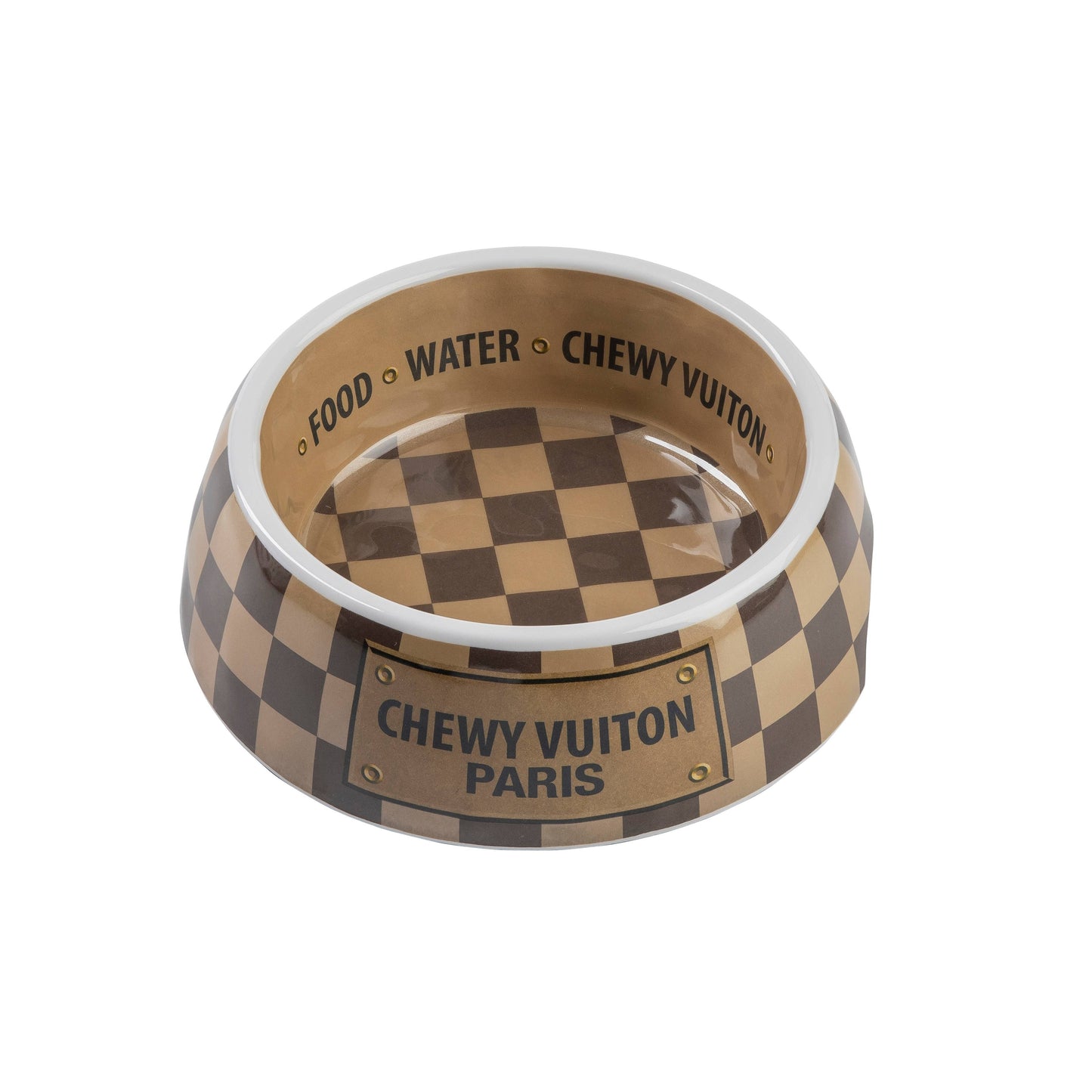 Haute Diggity Dog - Checker Chewy Vuiton Bowl - 3 Sizes!! Dog Bowls