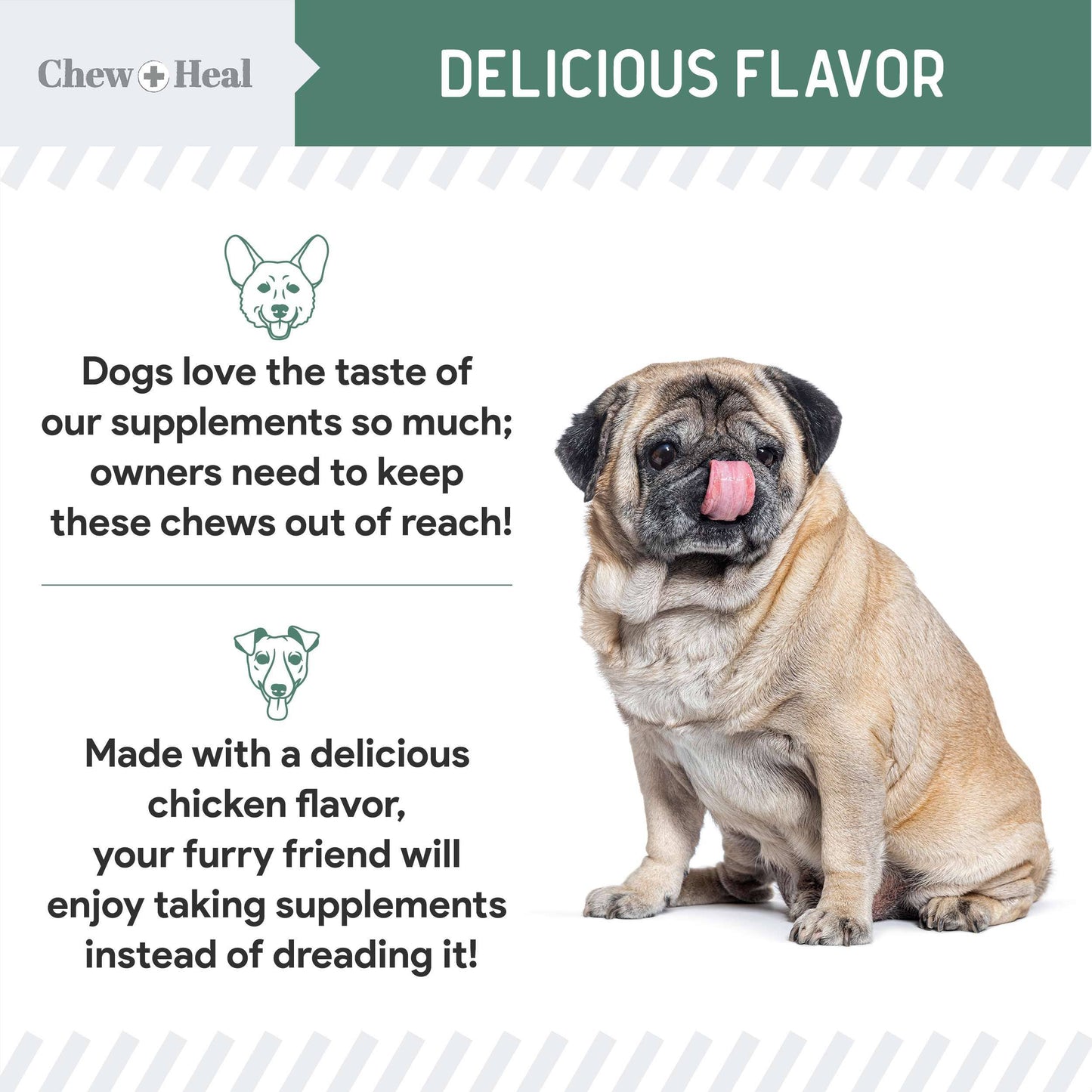 Chew + Heal - Senior Advanced Hip and Joint Soft Chews - Upgraded Formula