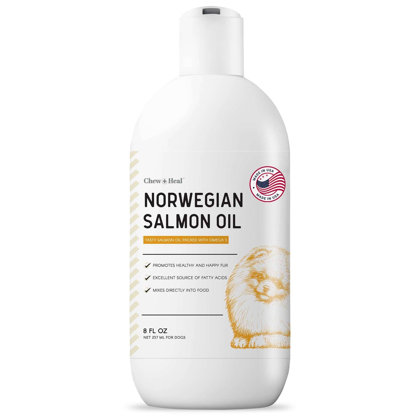 Chew + Heal - Norwegian Salmon Oil Skin & Coat Supplement for Dogs & Cats