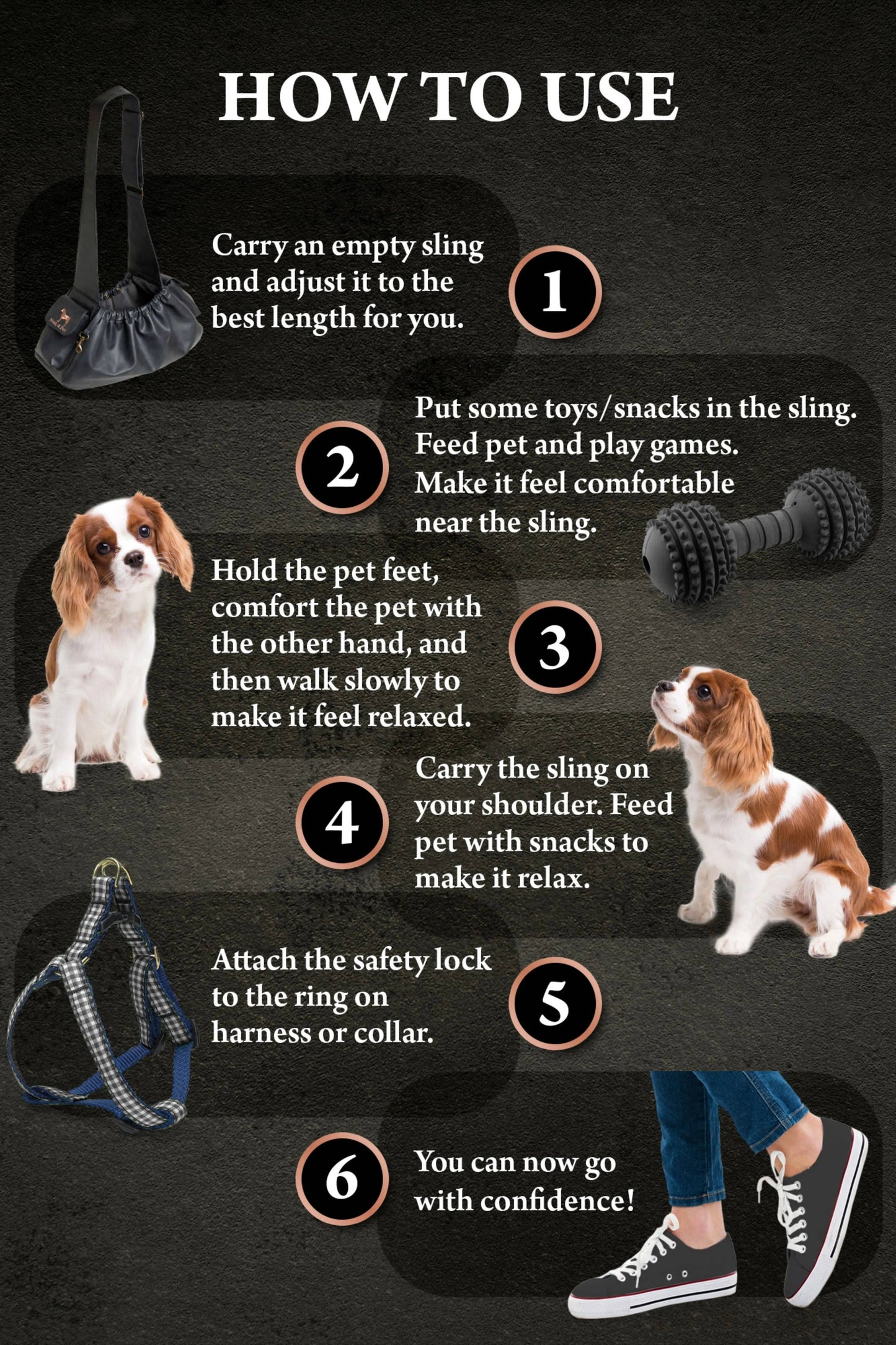 NOAH AND PAW LLC - Vegan Leather Pet sling Carrier, Ruffle Style