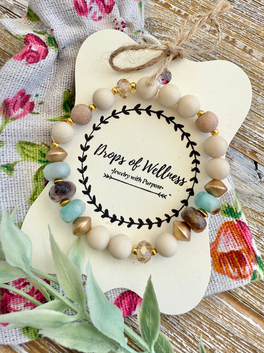 Drops of Wellness Goods - Beaded Bracelets, Stackable Bracelet, The Laken