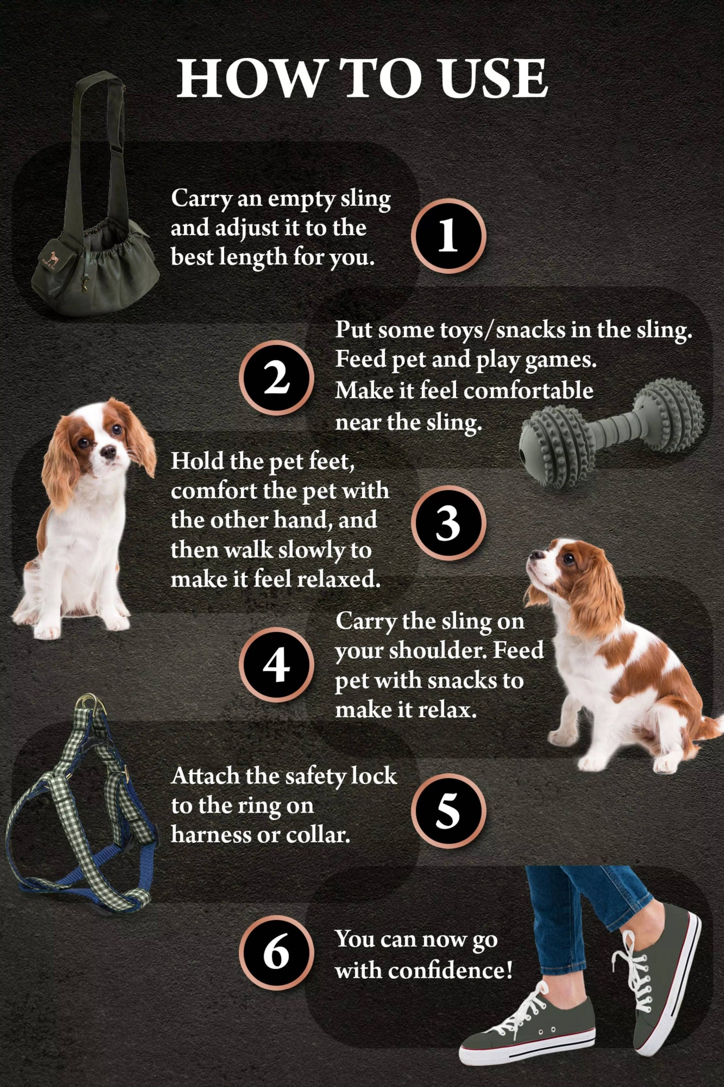 NOAH AND PAW LLC - Vegan Leather Pet sling Carrier, Ruffle Style