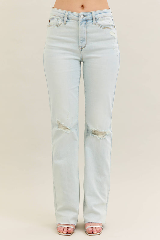 Judy Blue Jeans - Mid Rise Distressed & Fray Hem Bootcut