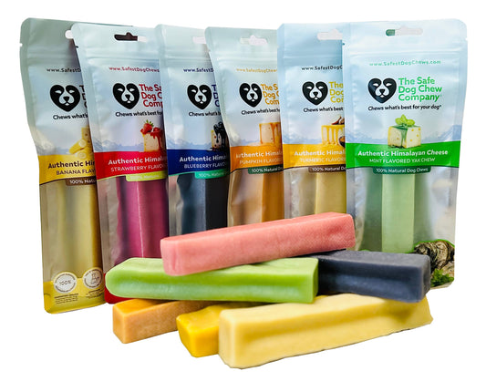 Kathmandu's Authentic Himalayan Cheese Yak Chew - Mix-Flavor Yak Chews by THE SAFE DOG CHEW COMPANY