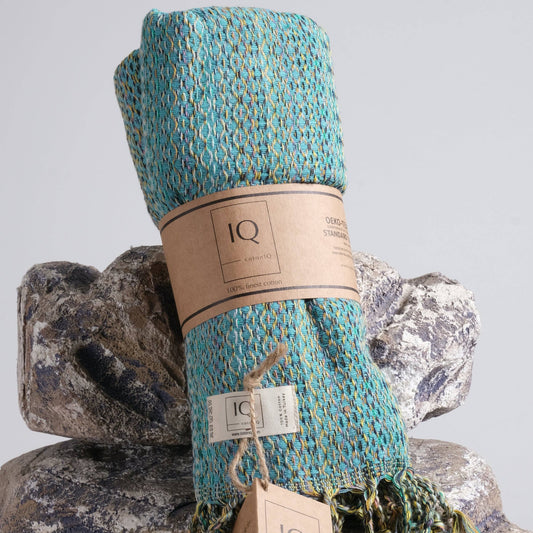cotonIQ - Hammam towel | sauna towel | beach towel | Mexico | turquoise | 180x100 cm