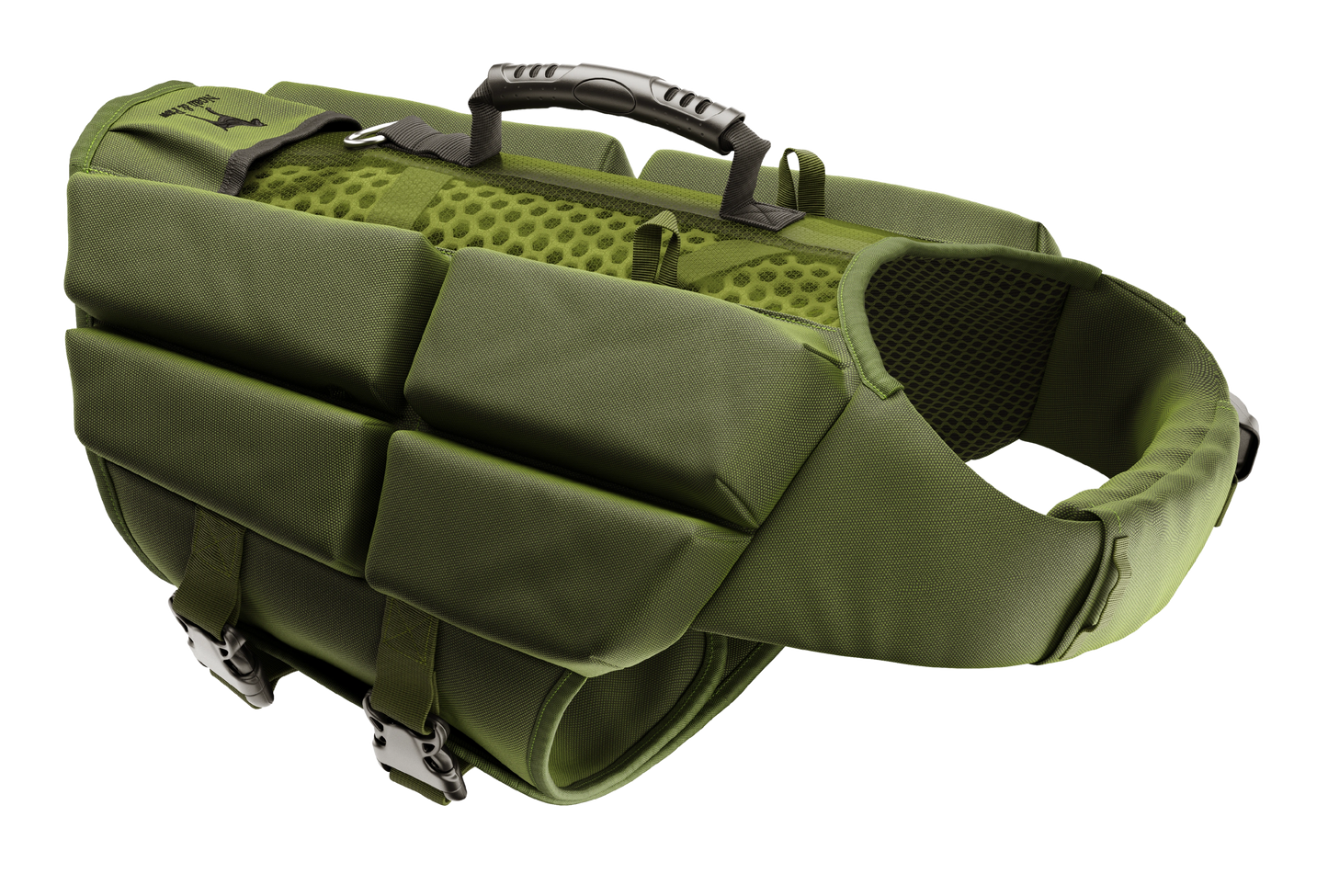 NOAH AND PAW LLC - Human Standards Dog Lifejacket Design with 4x Foam Support for Max Floating - Green