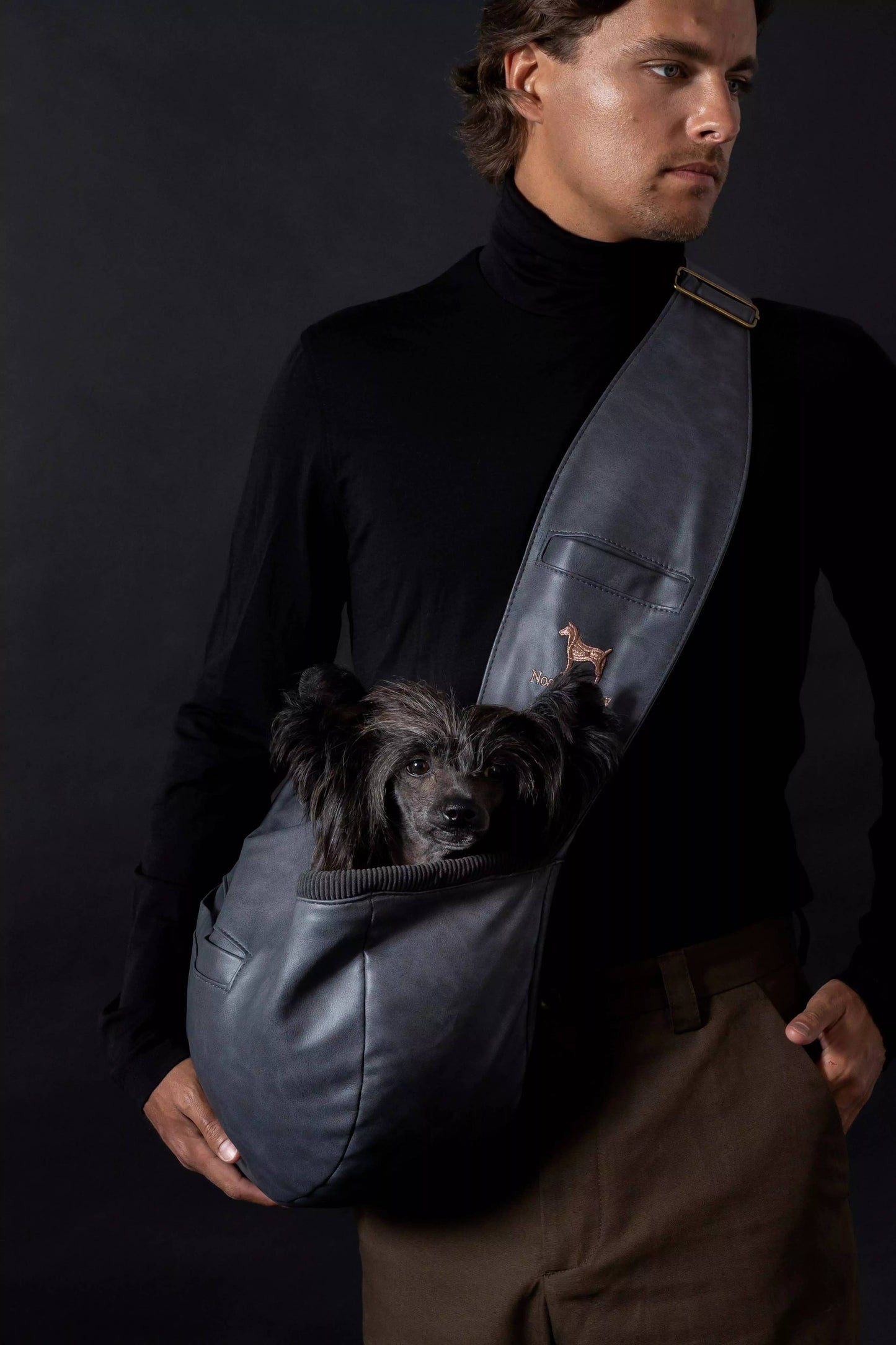 NOAH AND PAW LLC - Vegan Leather Pet sling Carrier 3x Safety