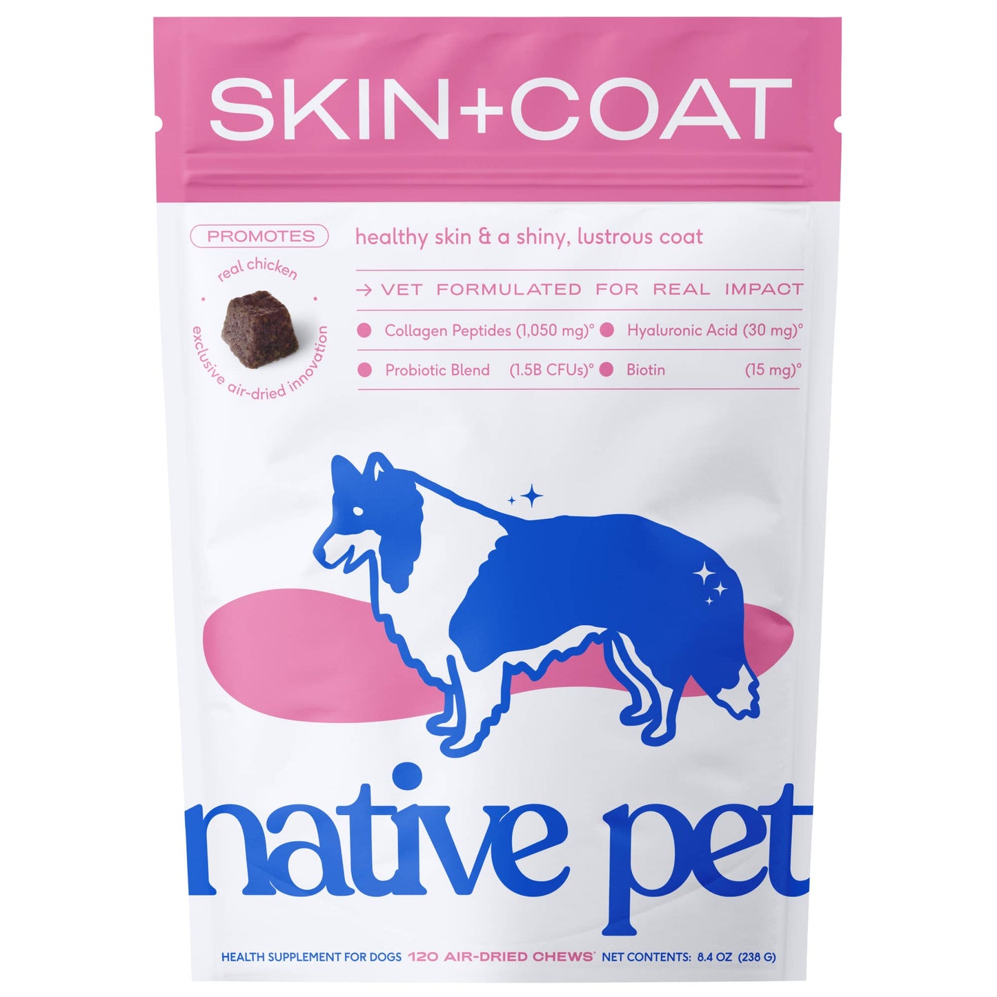 Native Pet - Skin + Coat Chews, Skin & Coat Supplement for Dogs