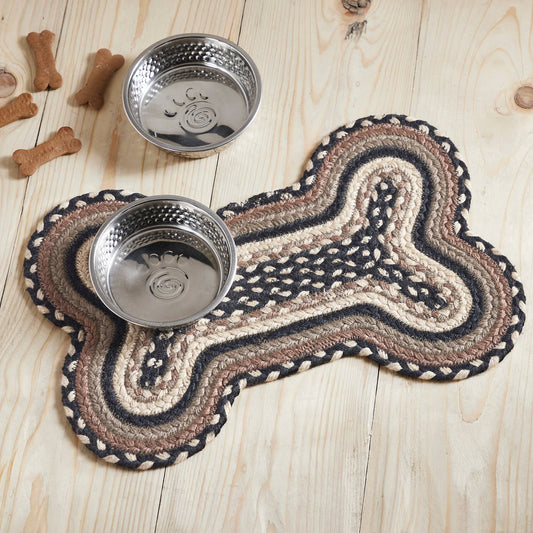 VHC Brands - Sawyer Mill Charcoal Creme Indoor/Outdoor Small Bone Rug 11.5x17.5