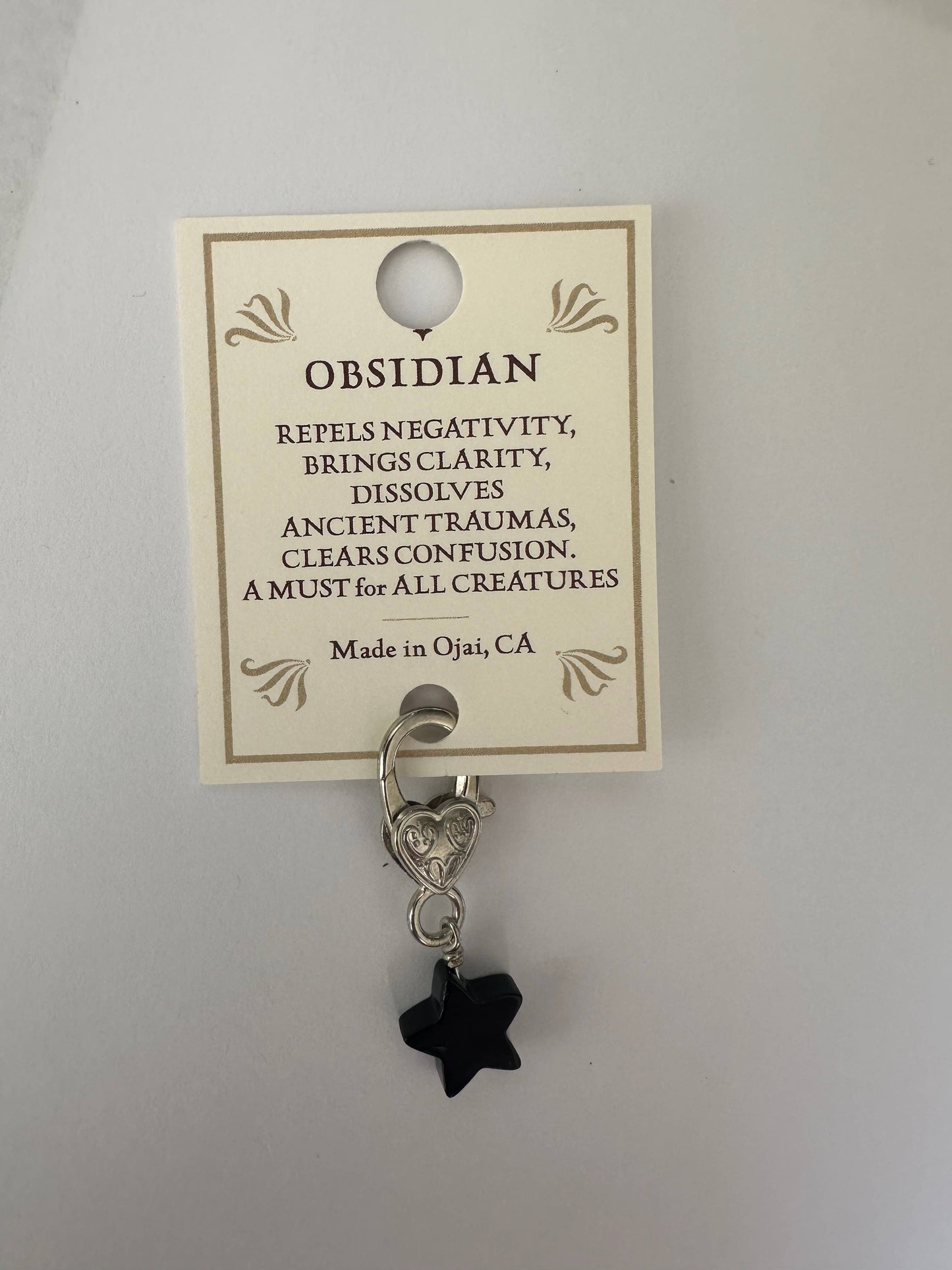 Crystal Pet Love - Obsidian Star Pendant
