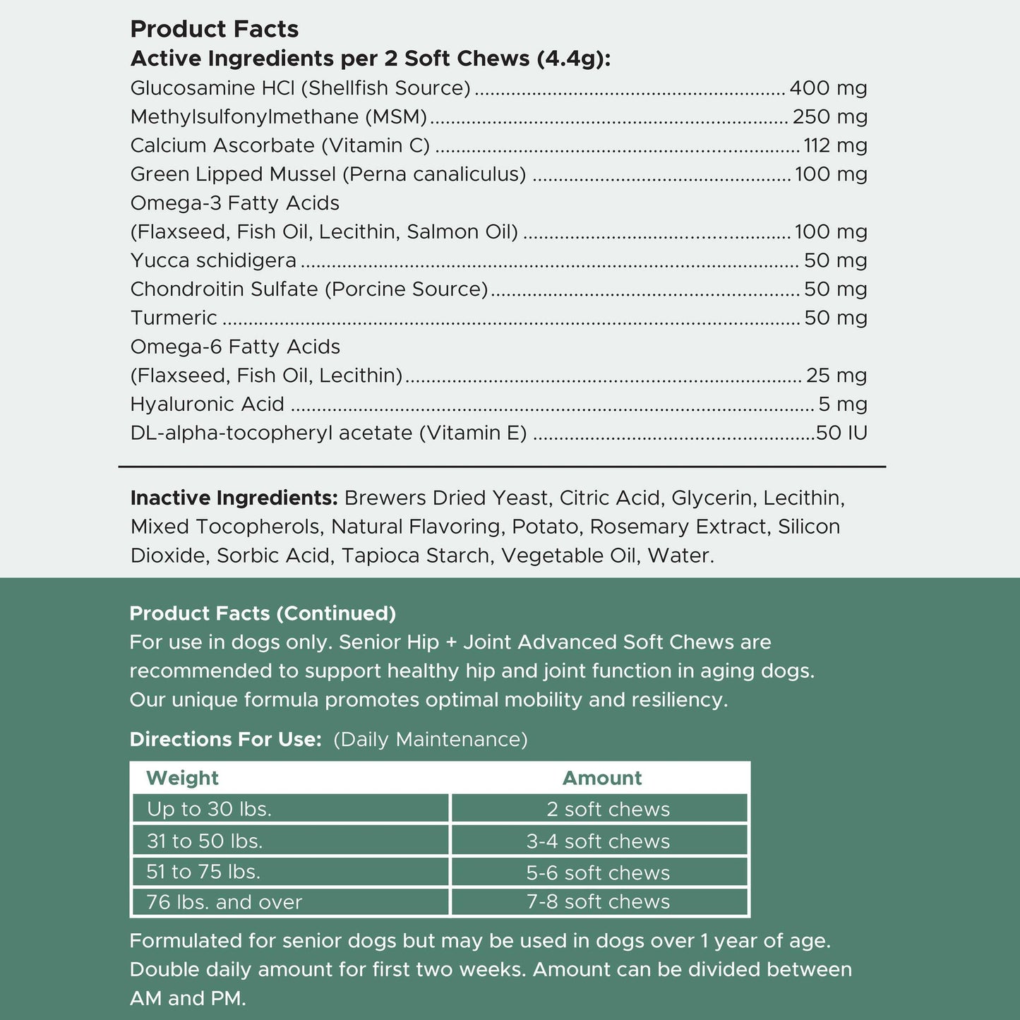 Chew + Heal - Senior Advanced Hip and Joint Soft Chews - Upgraded Formula