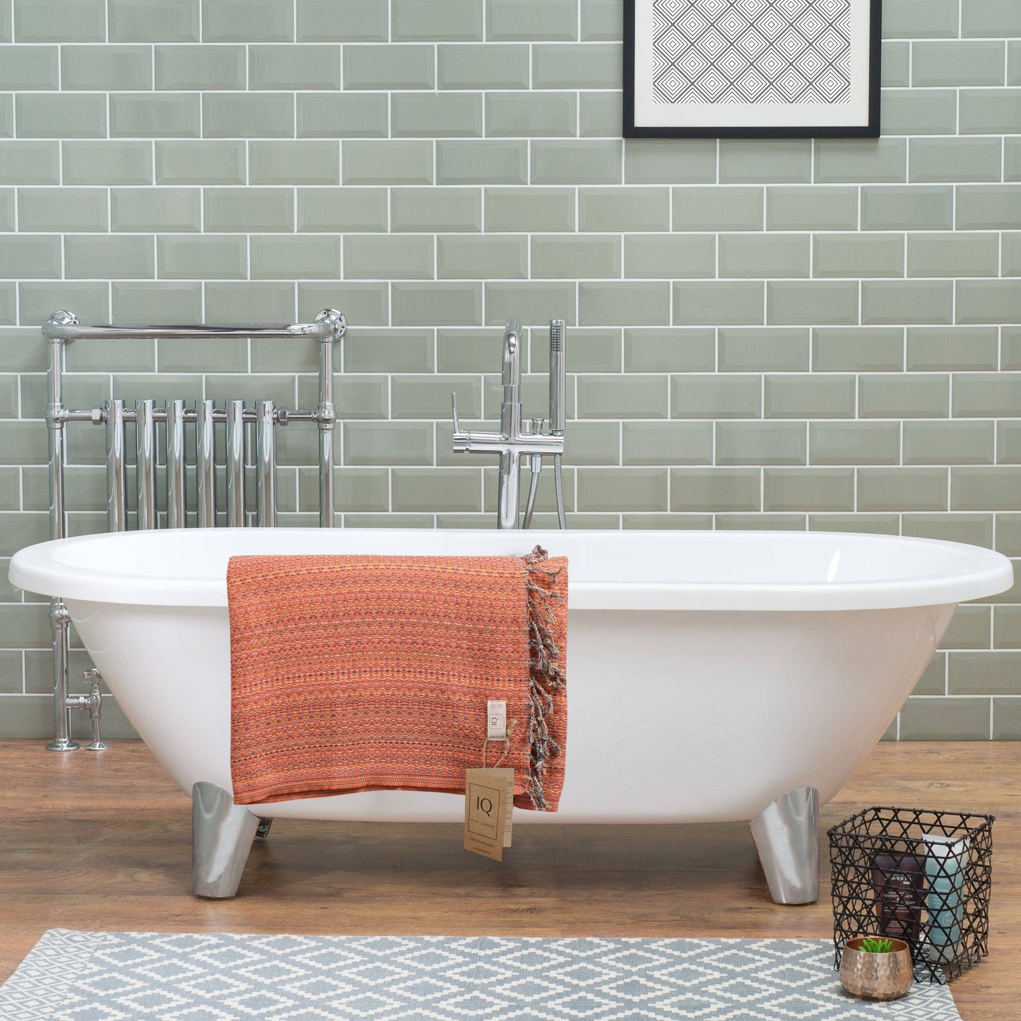 cotonIQ - Hammam towel | sauna towel | beach towel |Mexico|orange|180x100cm