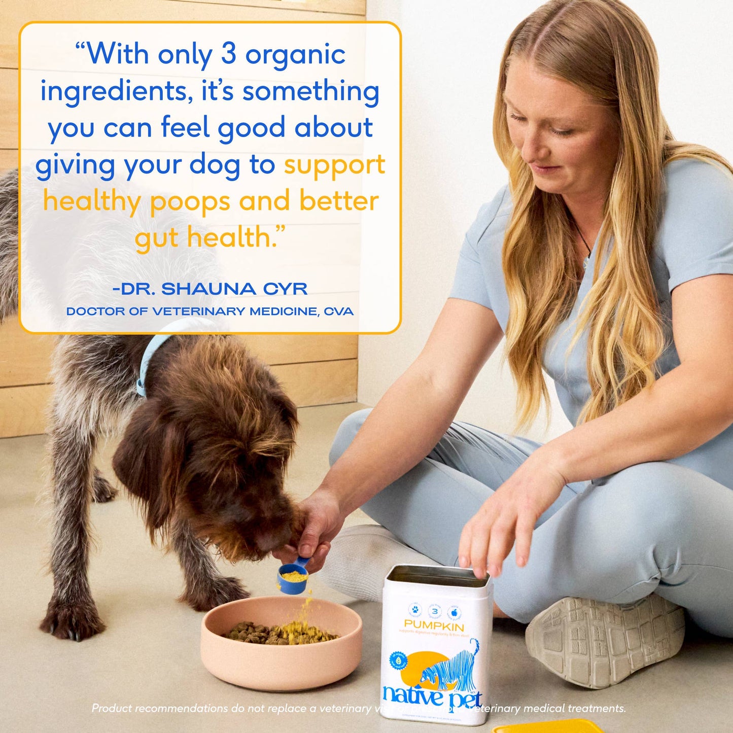 Native Pet - Organic Pumpkin Fiber Powder, Digestive Supplement for Dogs