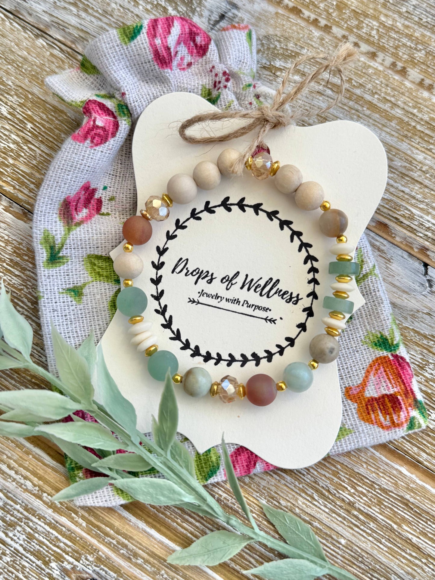 Drops of Wellness Goods - Beaded Bracelets, Stackable Bracelet, The Avalon