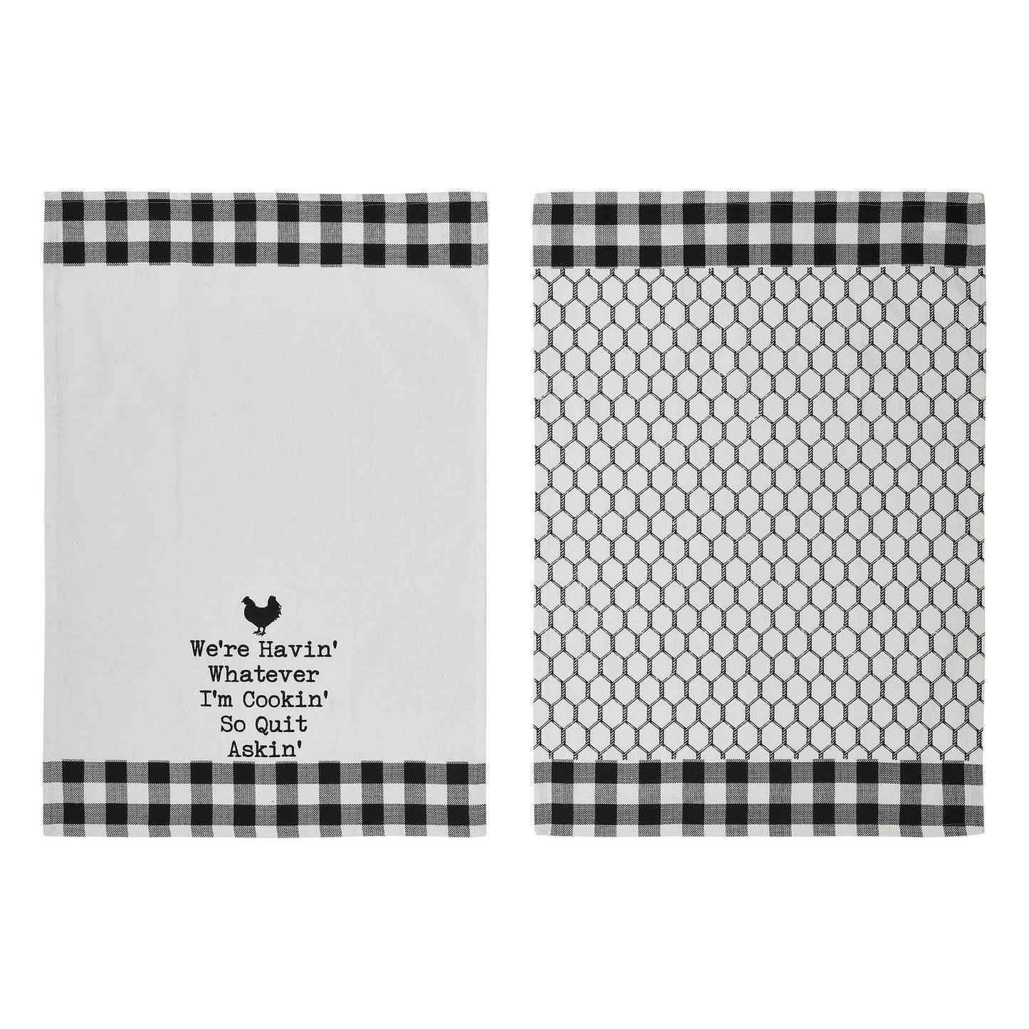 VHC Brands - Down Home Whatever I'm Cookin Tea Towel Set of 2 19x28