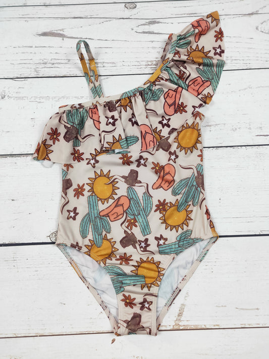 sassy kids palace - Cactus Cows Western Girls Summer Swimwear