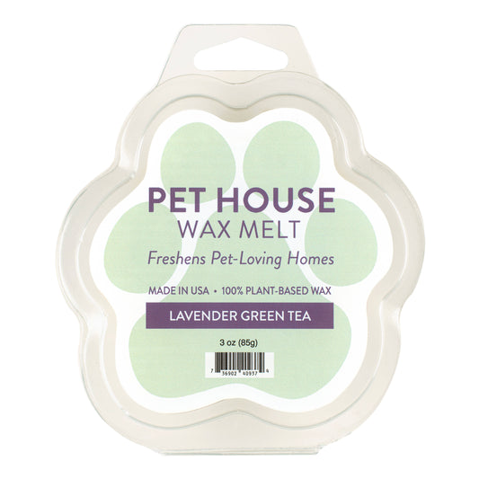 Pet House by One Fur All - Lavender Green Tea Wax Melt 3 oz for homes with pets