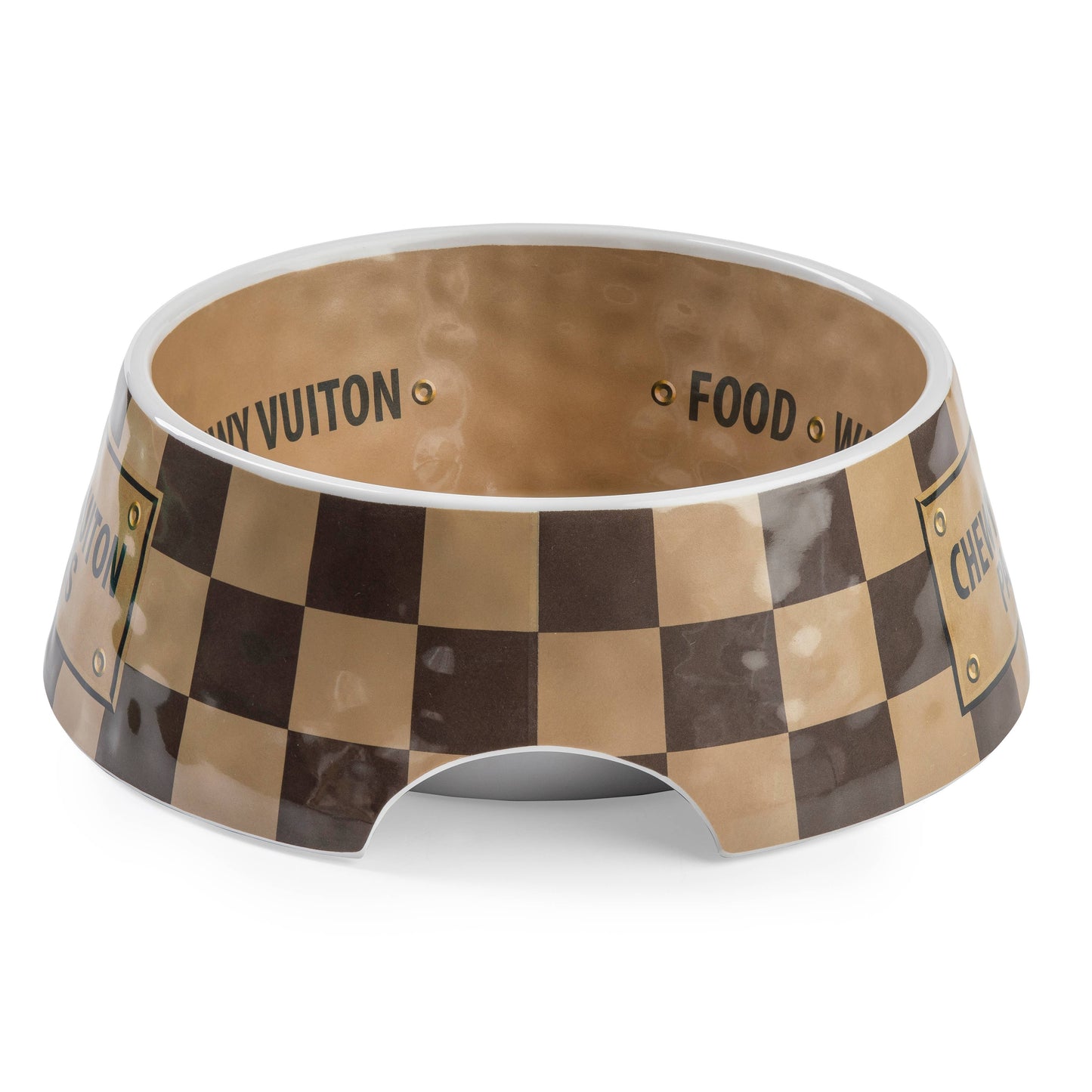 Haute Diggity Dog - Checker Chewy Vuiton Bowl - 3 Sizes!! Dog Bowls