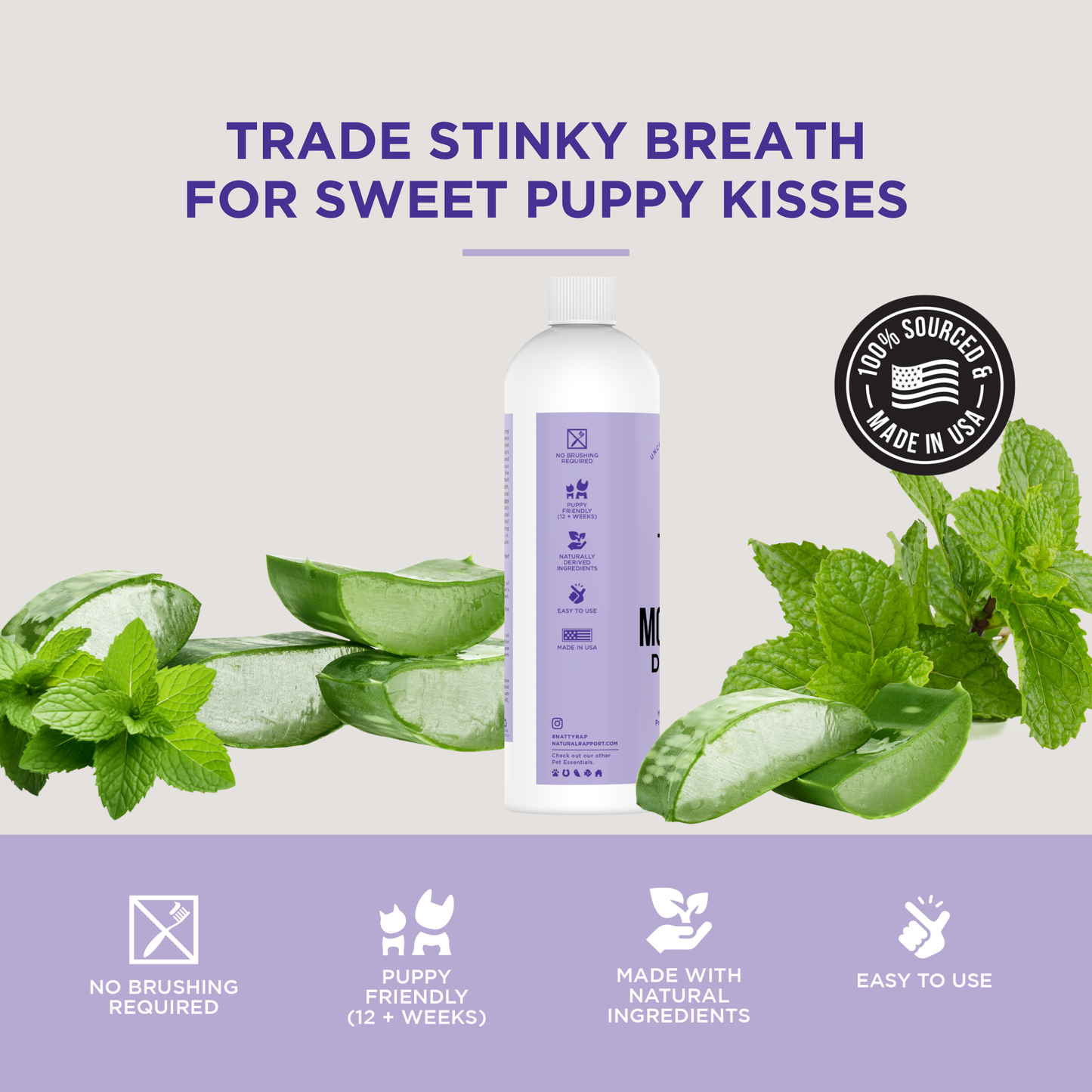 Natural Rapport - The Only Doggy Mouthwash Dogs Need