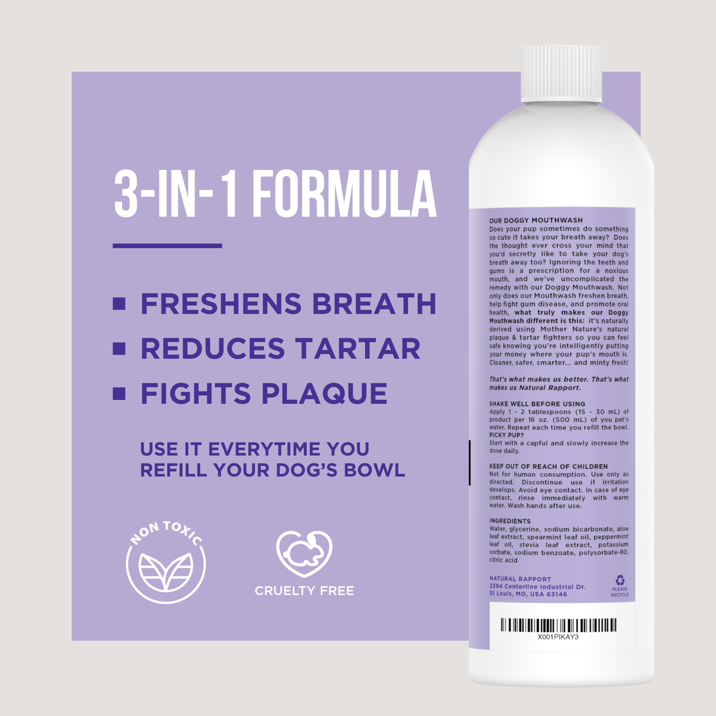 Natural Rapport - The Only Doggy Mouthwash Dogs Need