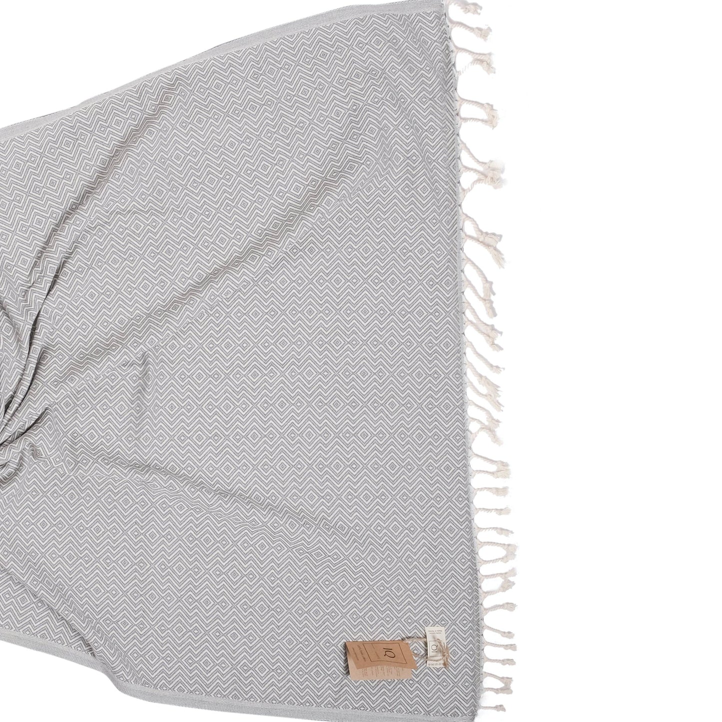 cotonIQ - Hammam towel | sauna towel | beach towel | Peru | grey | 180x100cm