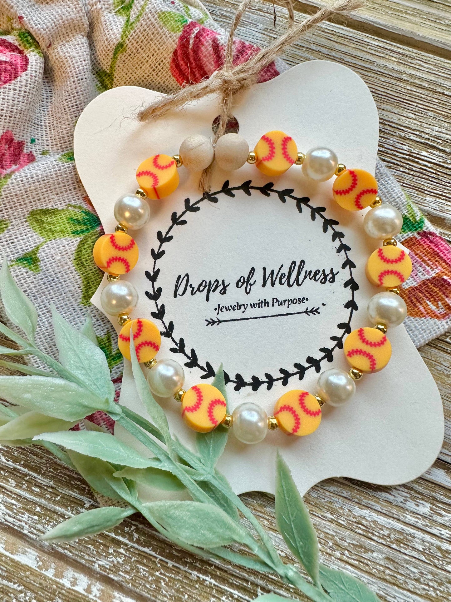 Drops of Wellness Goods - Beaded Stone Bracelet, Diffuser Jewelry, The Softball Babe