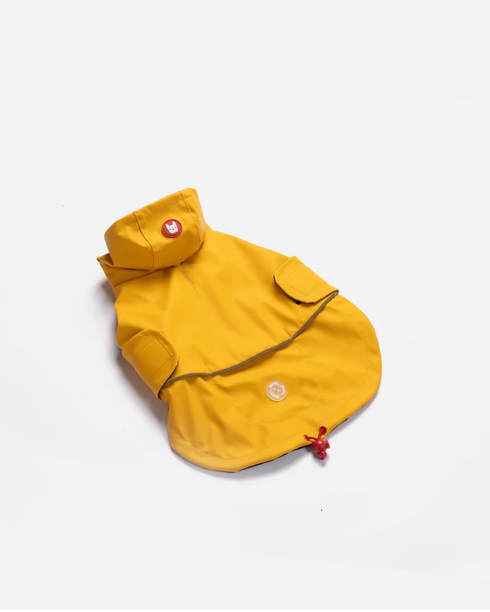 Aden 2.0 Dog Raincoat Yellow – Stylish, Waterproof, Adjustable, with Reflective Piping & Sun Alert Patch