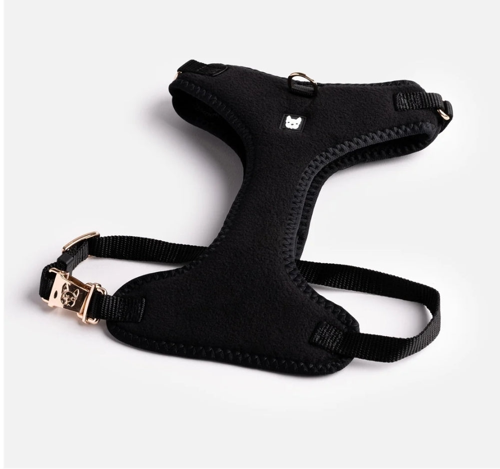 Aquafleece Waterproof Dog Harness – Black | Adjustable, Padded & Durable