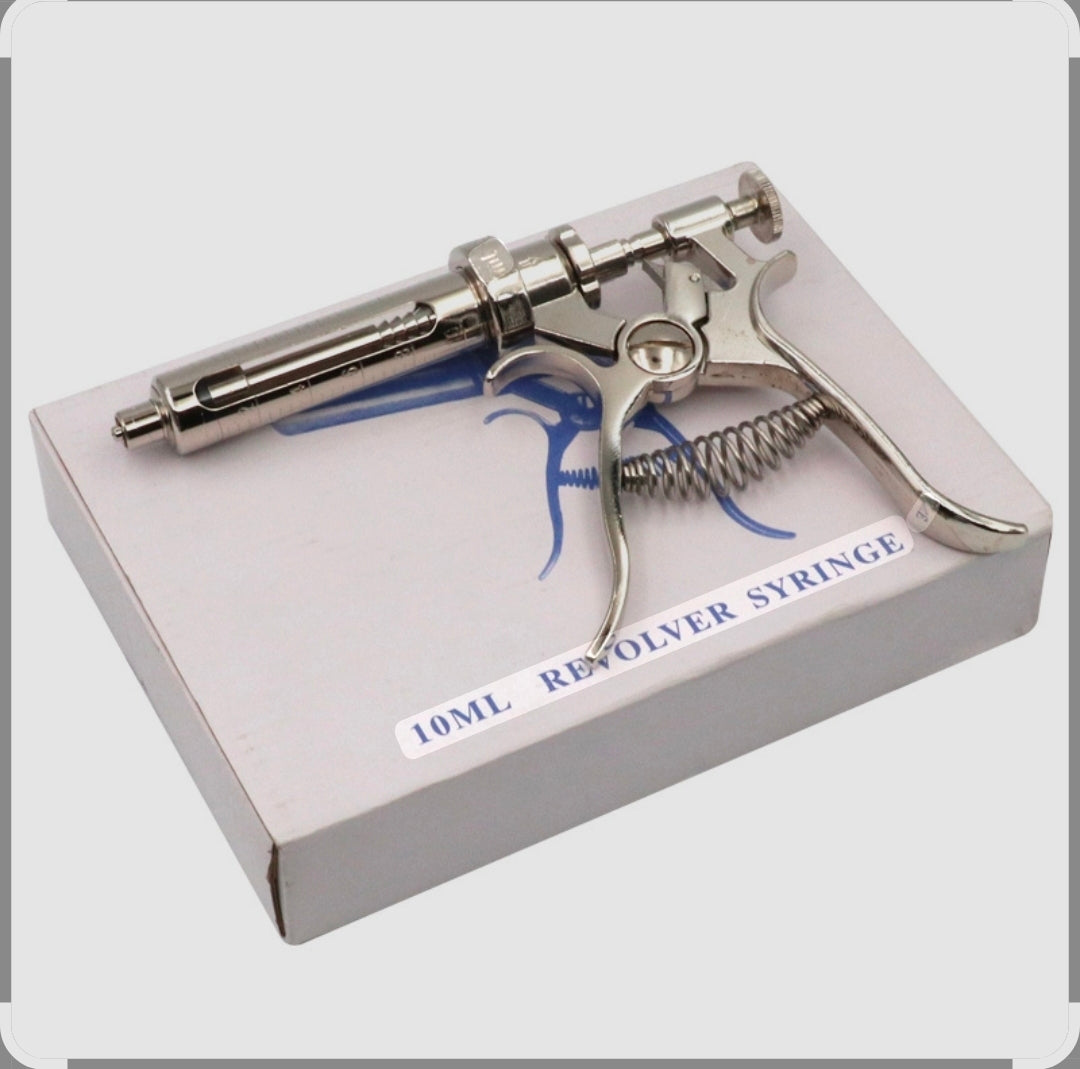 10 mL Revolver Syringe – Reusable Livestock & Veterinary Dosing Syringe