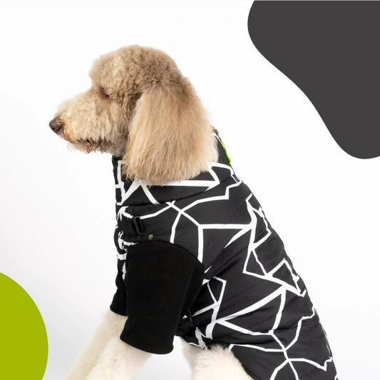 Fonda Dog Jacket – Neon Water-Resistant Jacket with Harness Attachment
